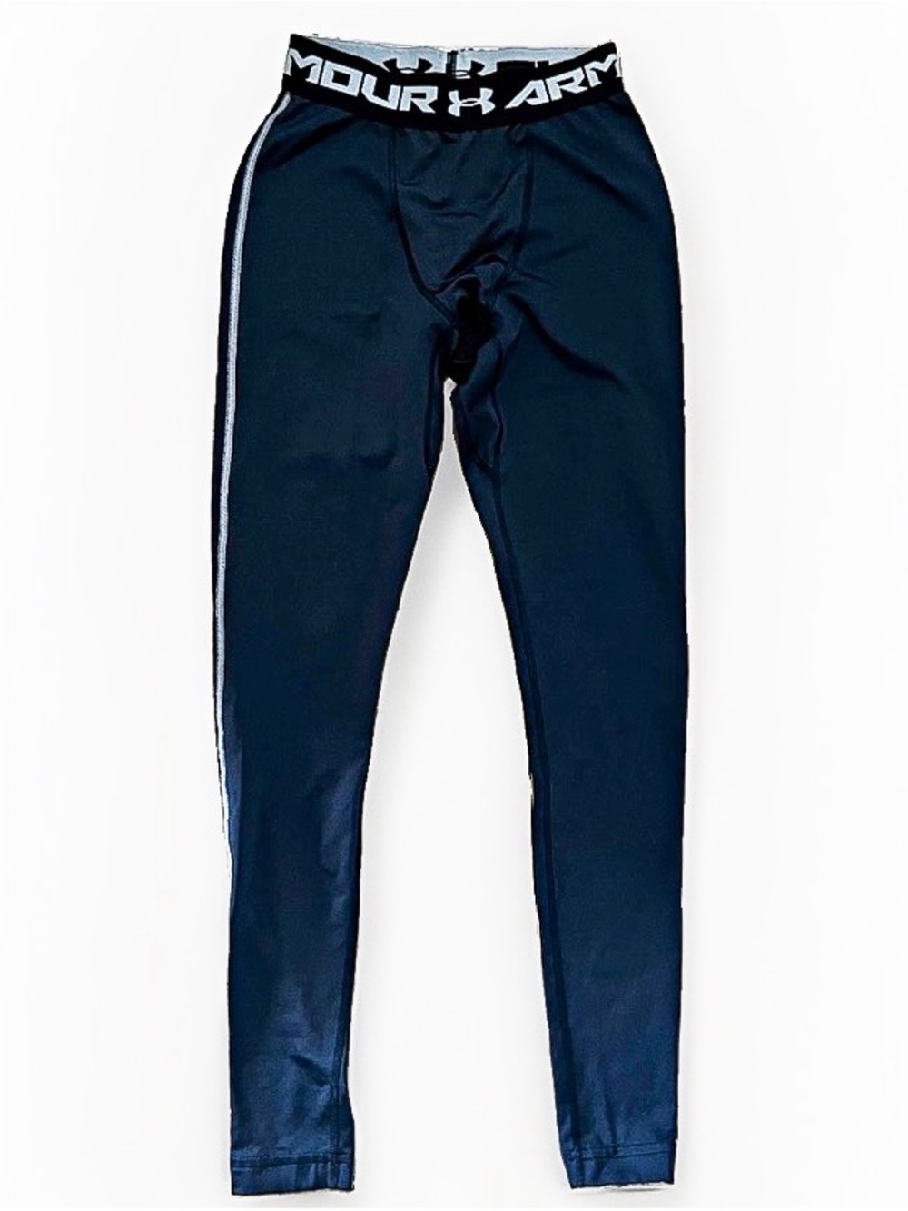 Under Armour Mens Black Compression Leggings Tights S 28in Polyester Elastane